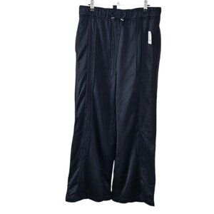 Free People Movement Fineline Wide Leg Track Pants, High-Rise, Black, Size Large